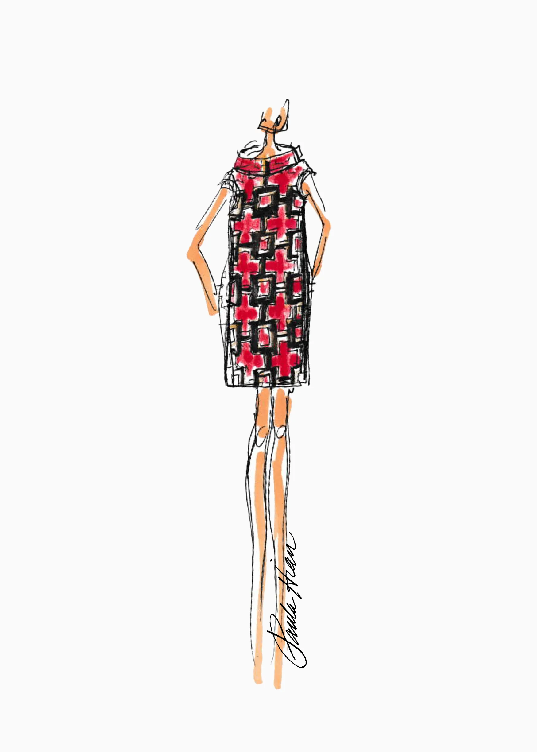 Nora - Elegant Pencil Dress with Jackie O Collar