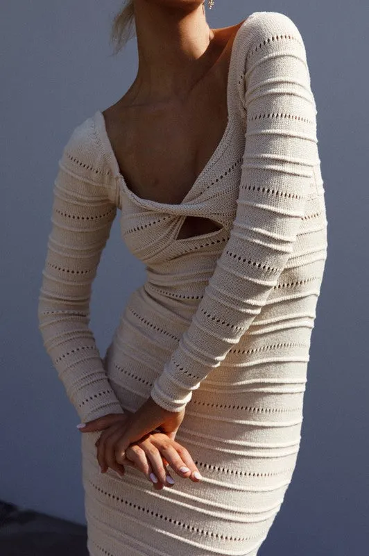 One and Only Collective Crochet Knit Midi Dress