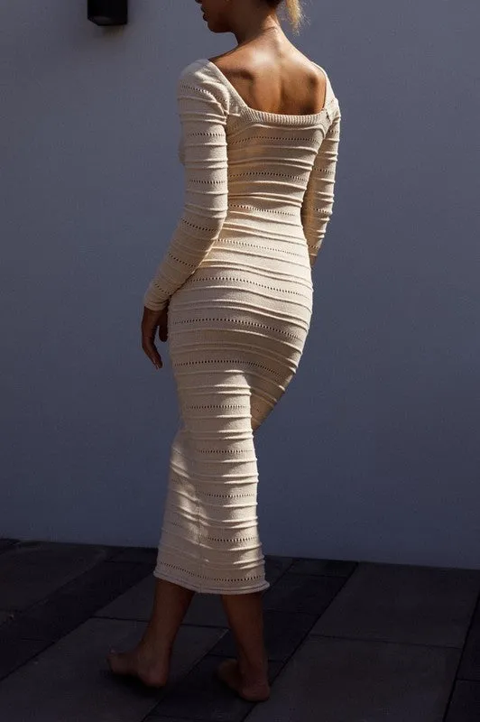 One and Only Collective Crochet Knit Midi Dress