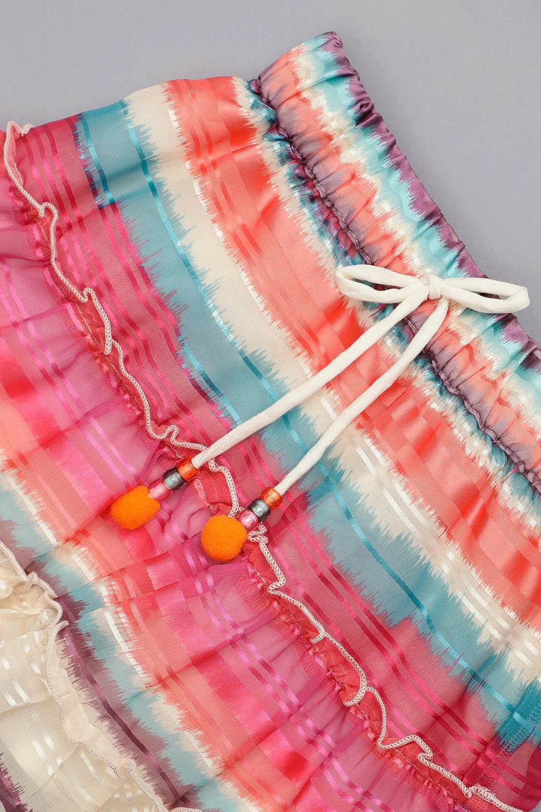 One Friday Kids Girls Multicolored A-line Skirt
