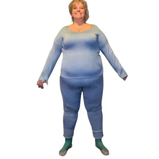 Ottomatic Threads Plus Size Base Layer Bottom - Ice Blue