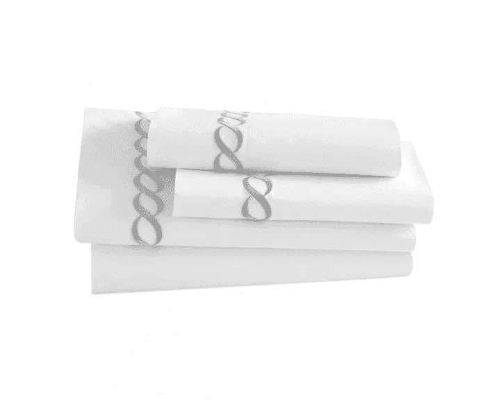 Pisano Eucalyptus Percale Chocolate Embroidered Sheets