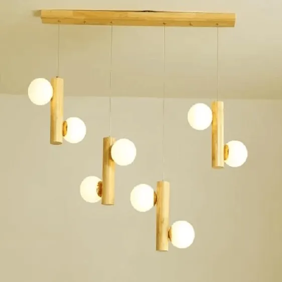 Prescott - Modern Wooden Bulb Chandelier