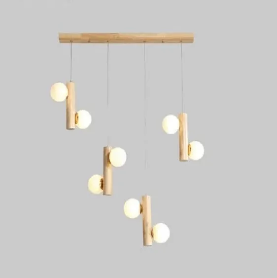 Prescott - Modern Wooden Bulb Chandelier