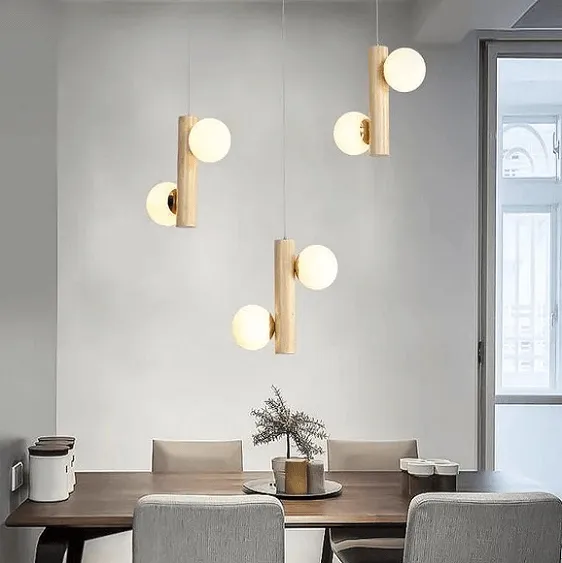Prescott - Modern Wooden Bulb Chandelier