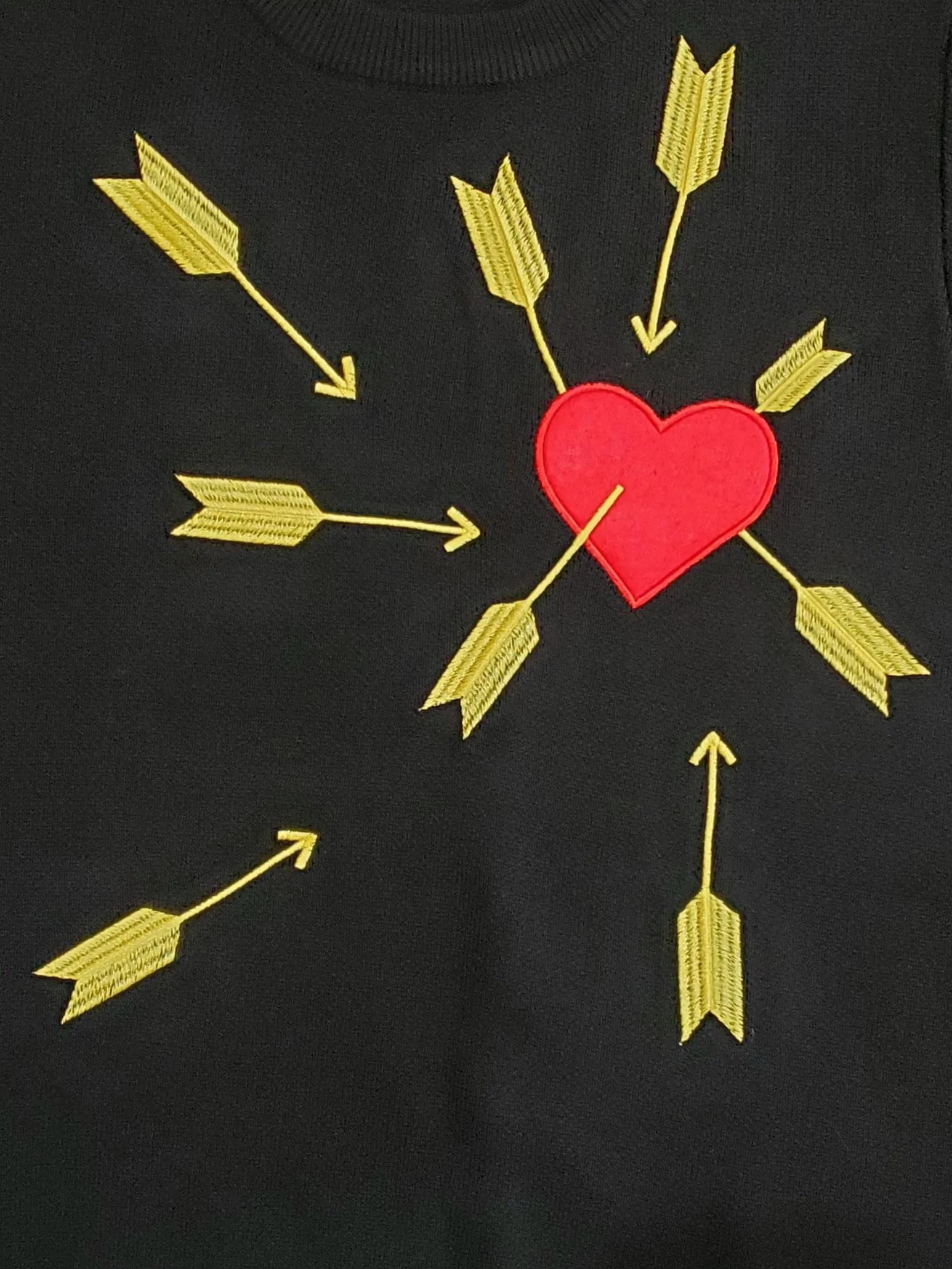 "Carefree" Pierced Heart Sweater by Astro Bettie