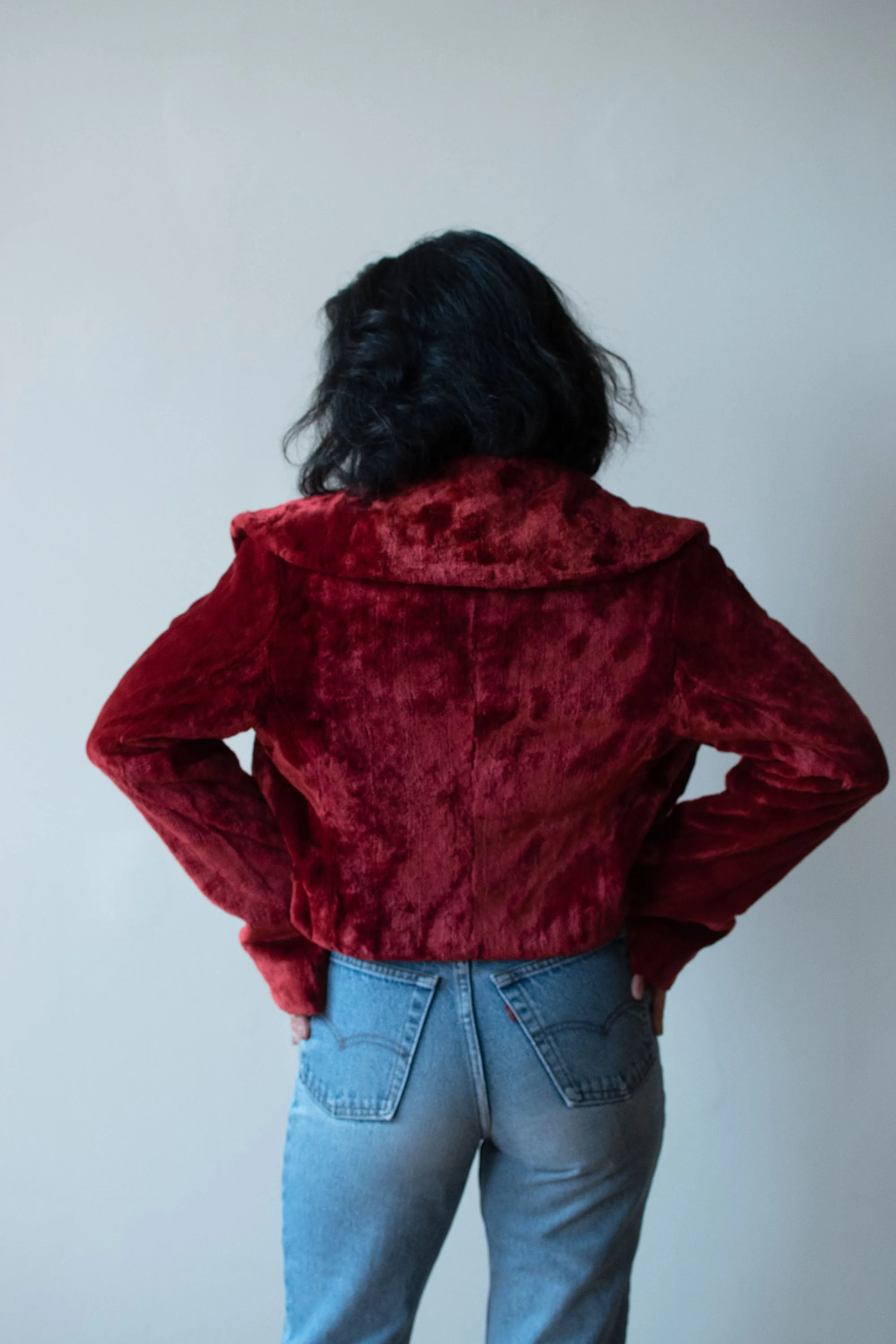 Red Faux Fur Jacket | Gianfranco Ferré