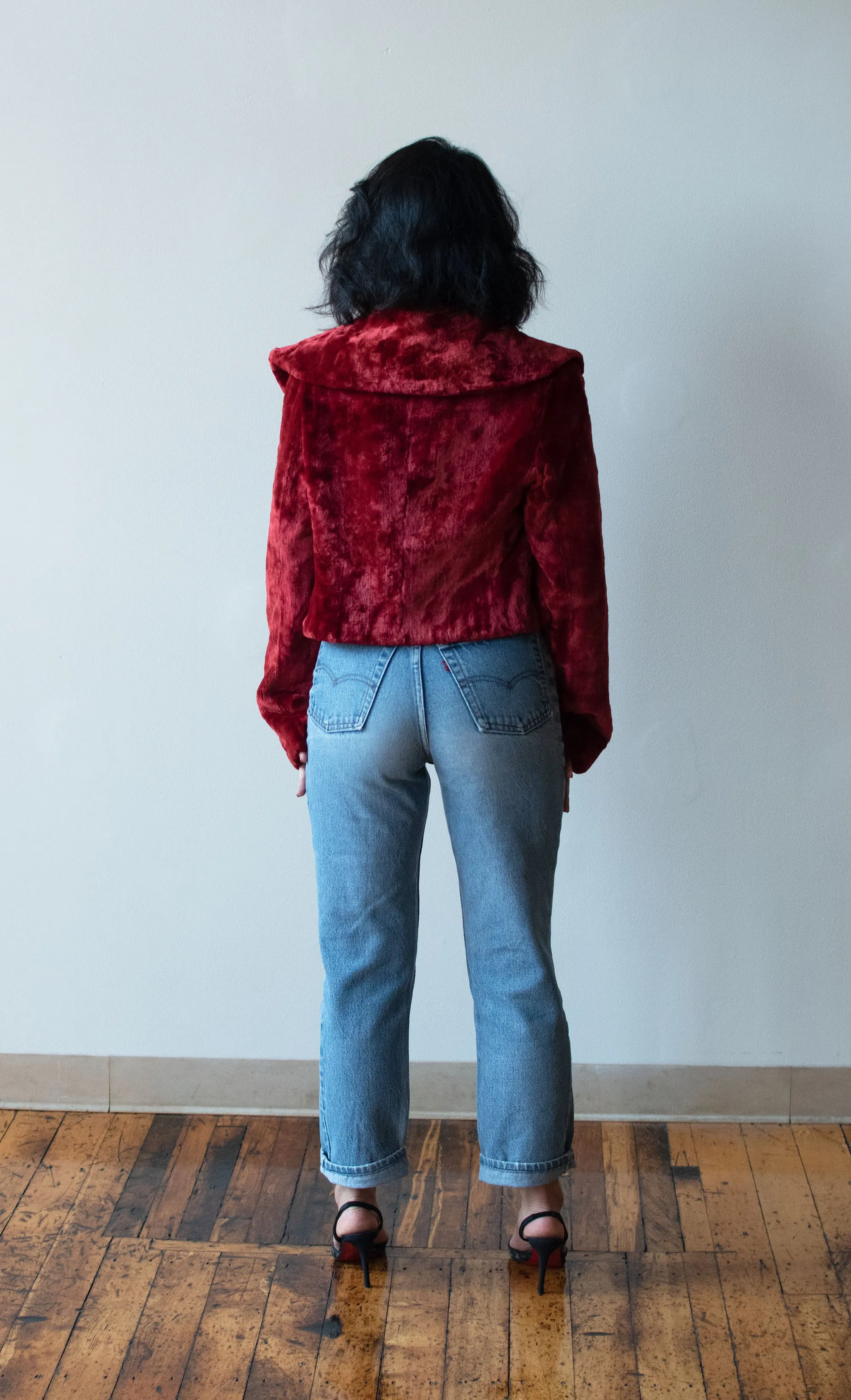 Red Faux Fur Jacket | Gianfranco Ferré