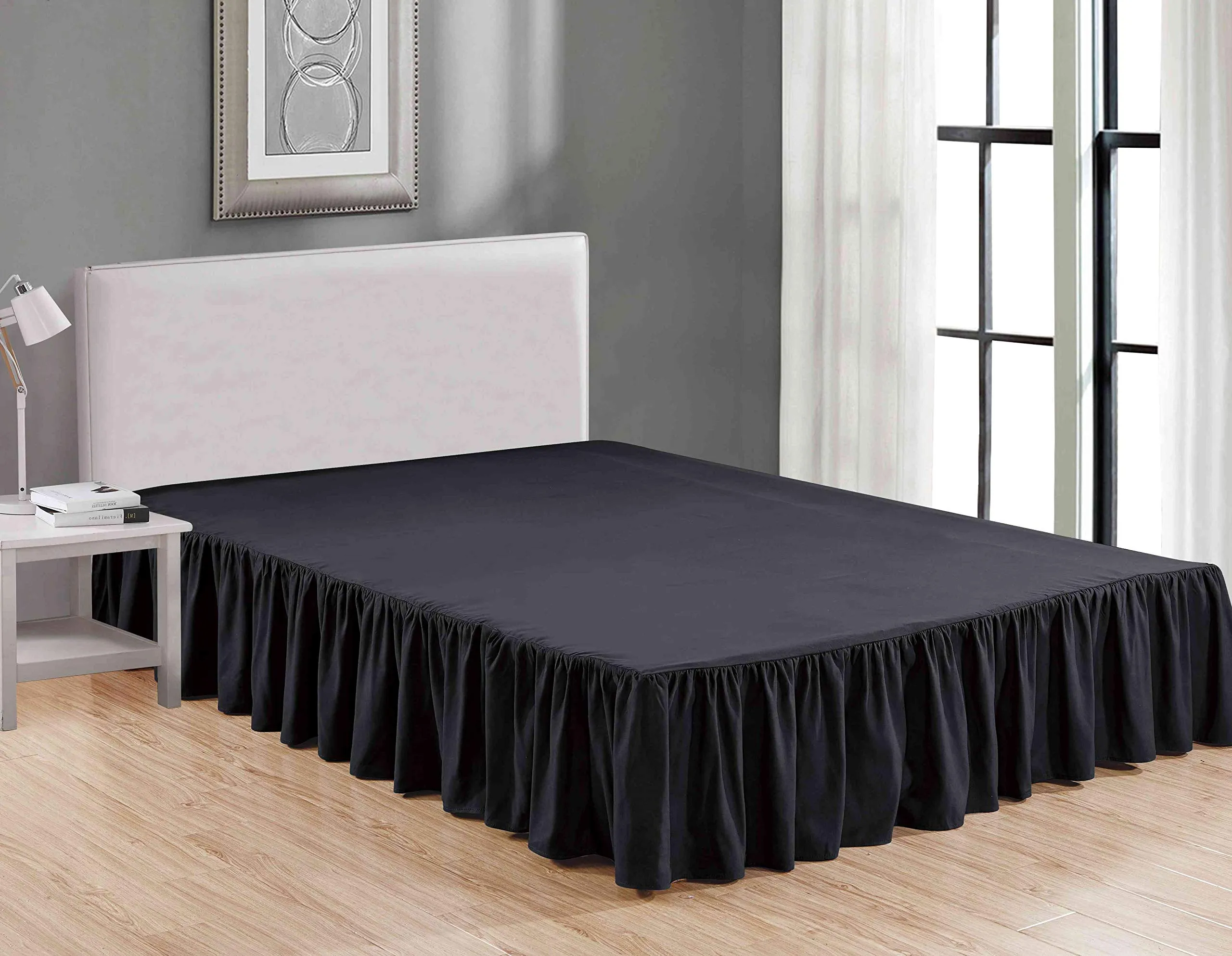Sheets & Beyond Solid Luxury Hotel Quality Fabric Bedroom Dust Ruffle