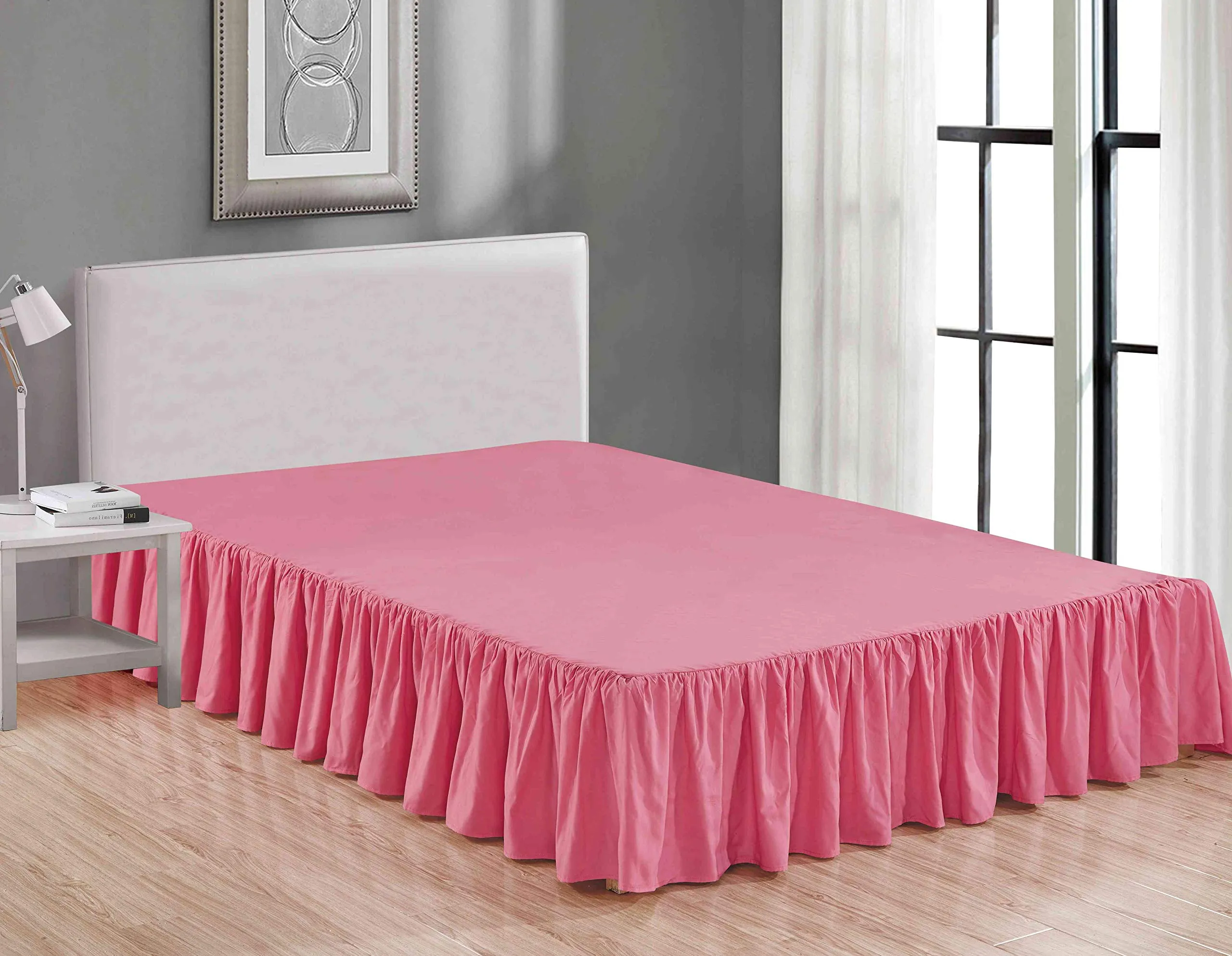 Sheets & Beyond Solid Luxury Hotel Quality Fabric Bedroom Dust Ruffle