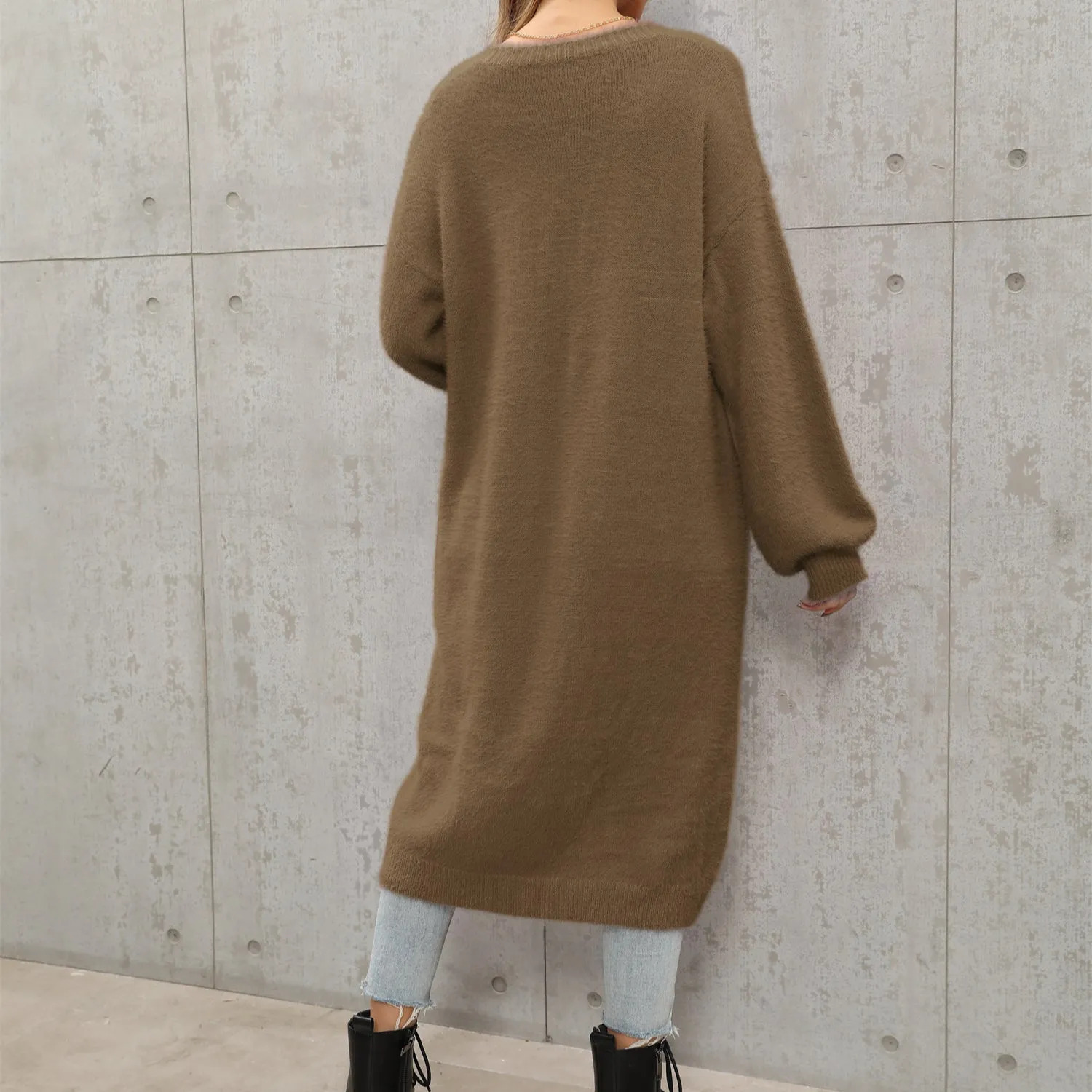 Solid Color Mink Fur Wholesale Cardigan Coat