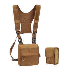 TideWe Bino Harness with Rangefinder Pouch & Rain Cover, Durable Lightweight Binocular Pack