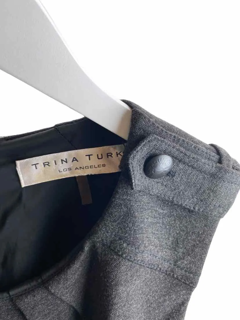 Trina Turk Women's Ponte Sheath Dress Charcoal Heather Size 0