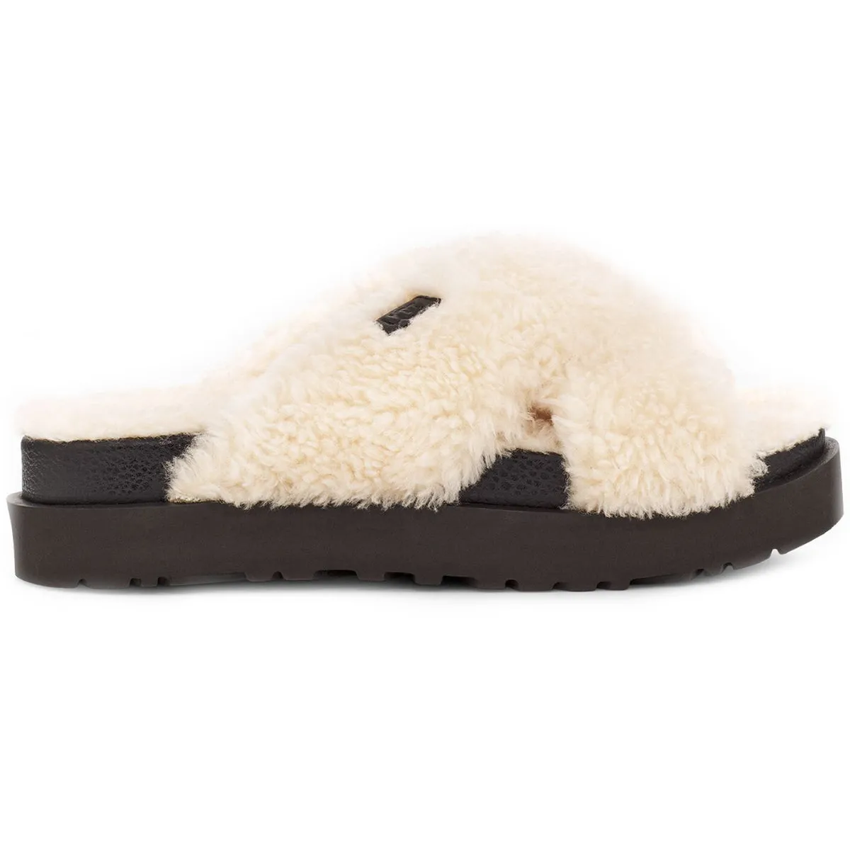 UGG Women's Australia Fuzz Sugar Cross Slide Slippers