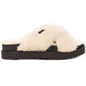 UGG Women's Australia Fuzz Sugar Cross Slide Slippers