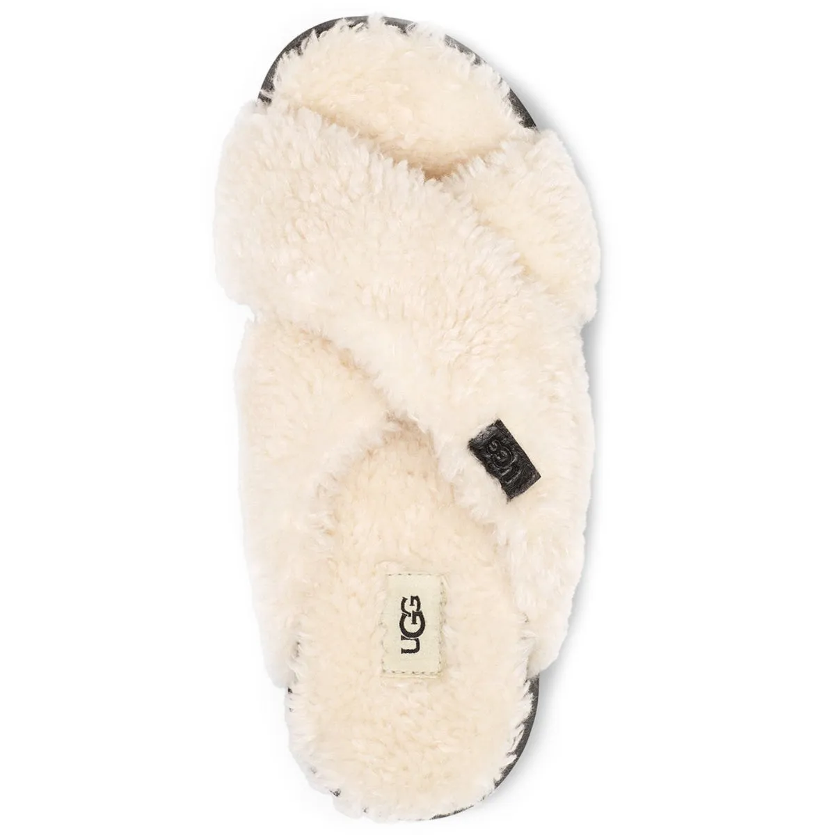 UGG Women's Australia Fuzz Sugar Cross Slide Slippers