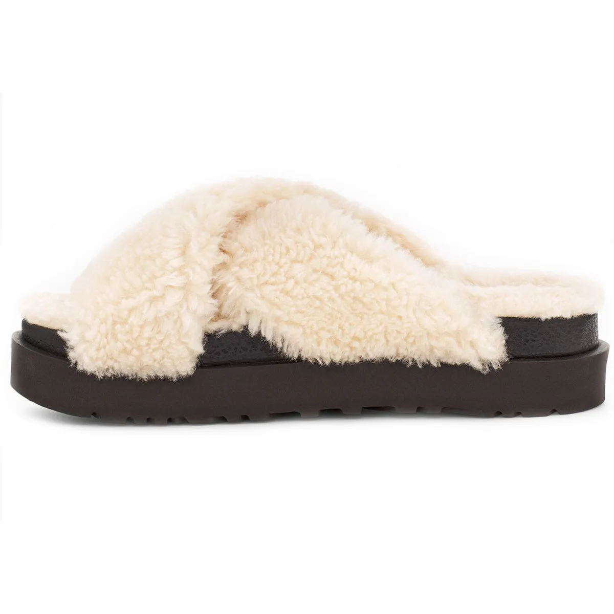 UGG Women's Australia Fuzz Sugar Cross Slide Slippers