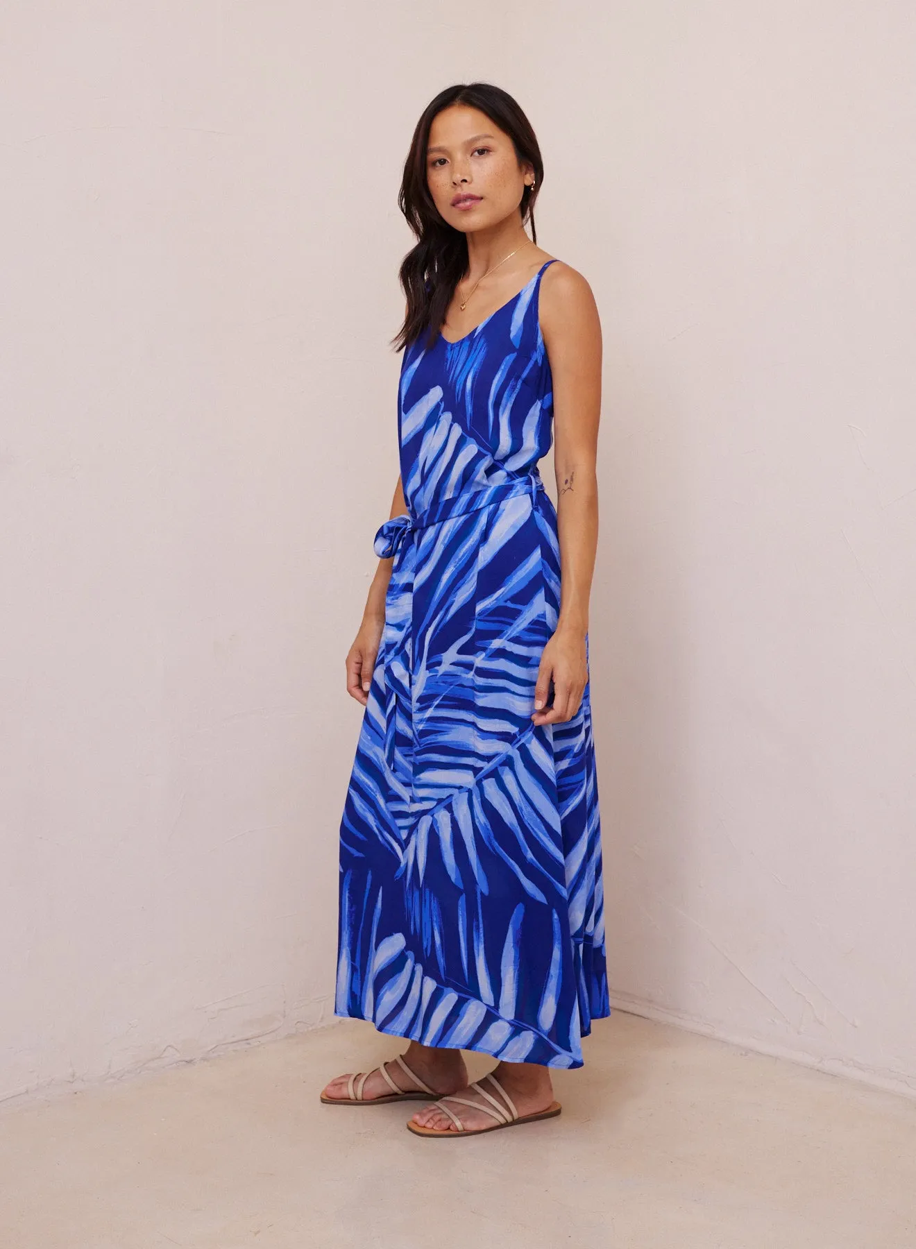V-Neck Midi Dress