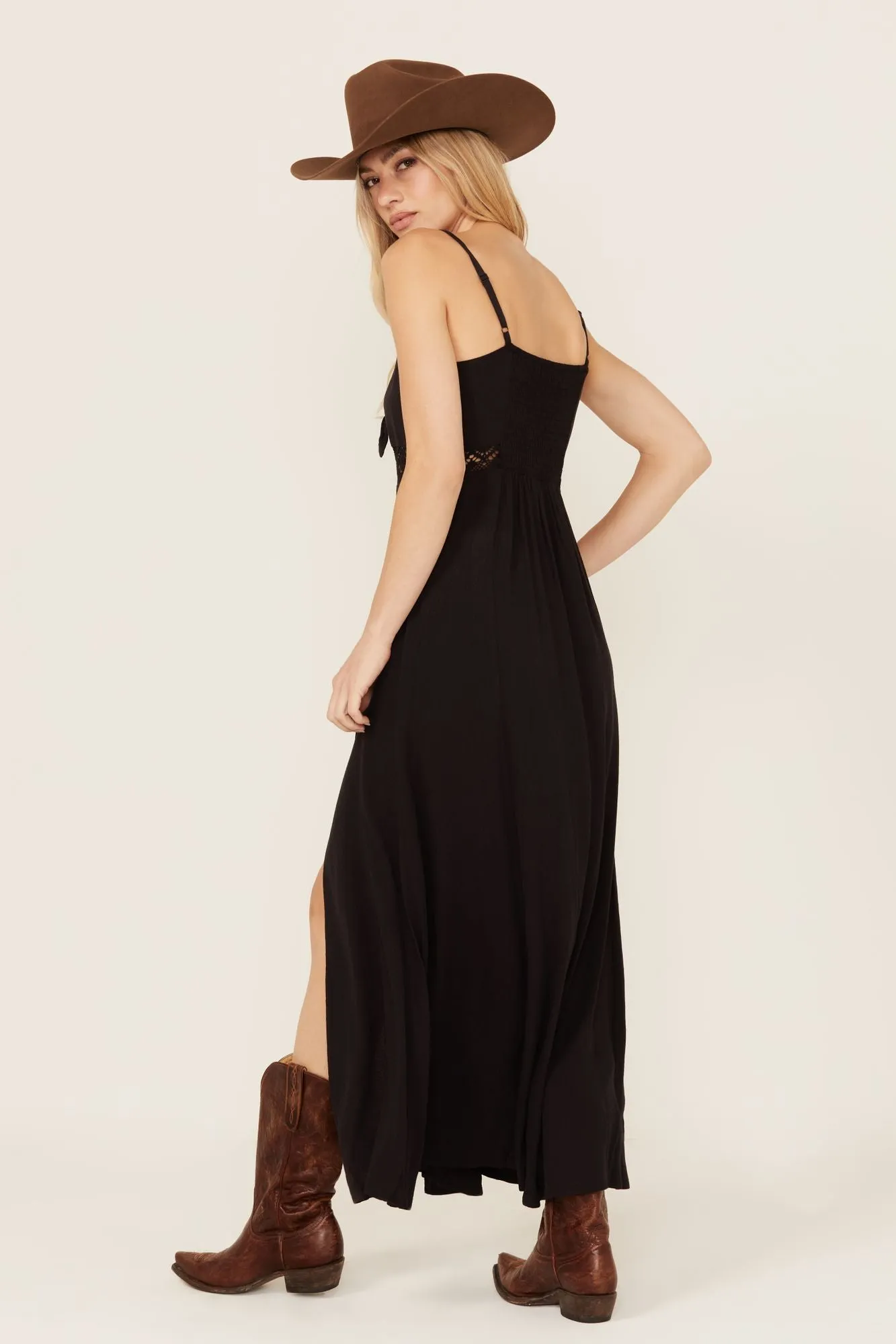 Wisteria Tie Front Maxi Dress