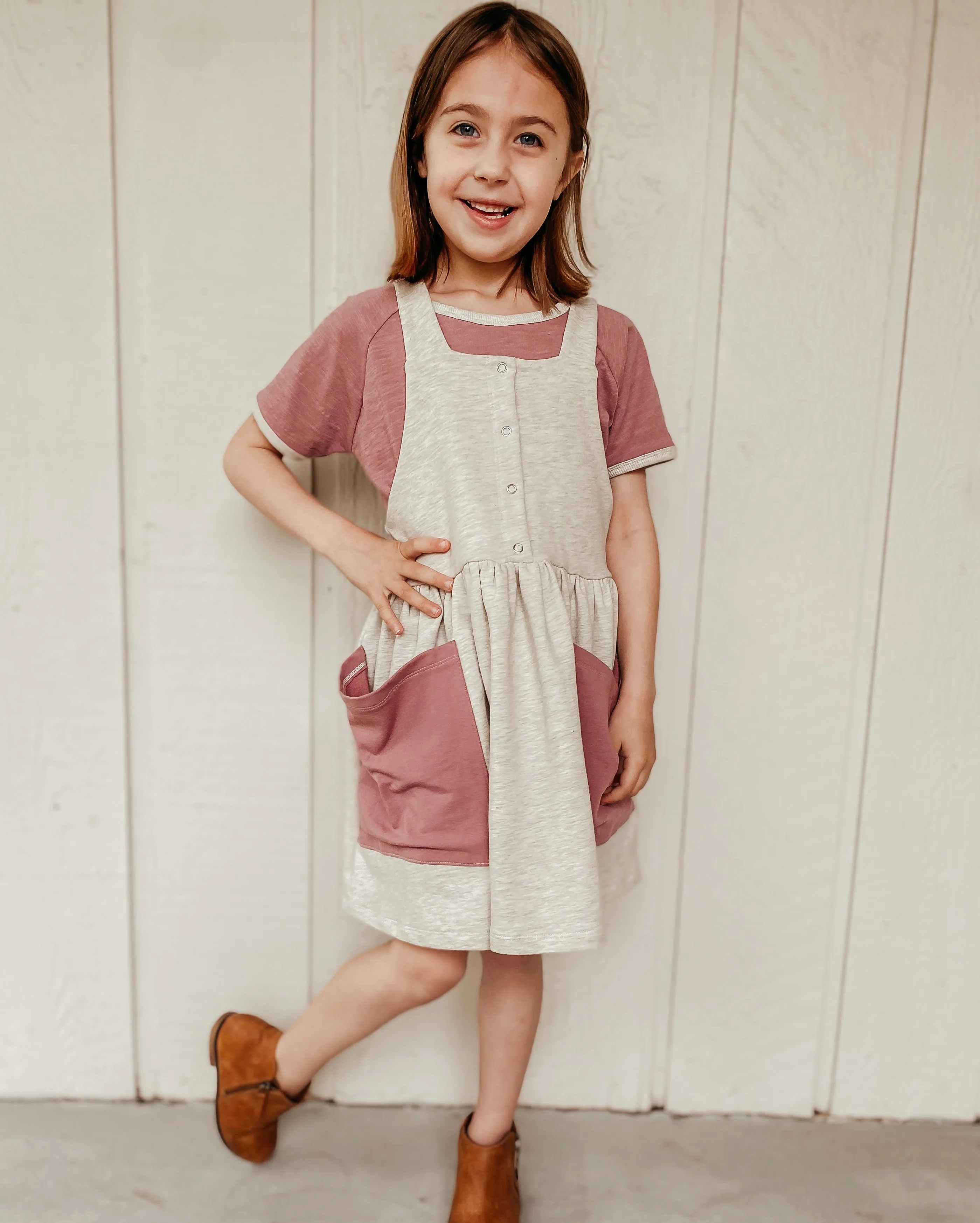 Youth Everest Overalls and Dress Digital Sewing Pattern Sizes NB-12Y
